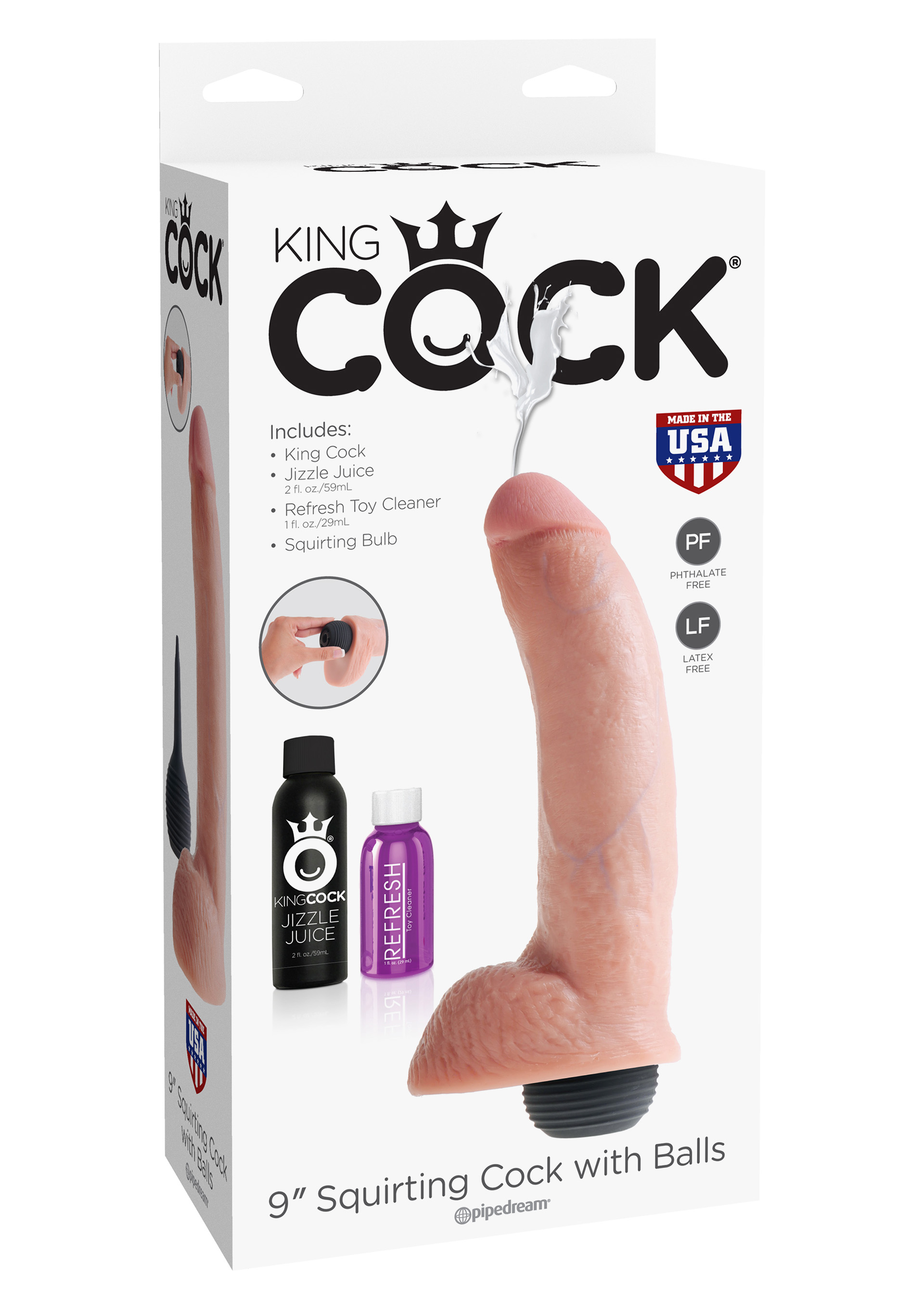 King Cock SQUIRTING COCK-23cm.